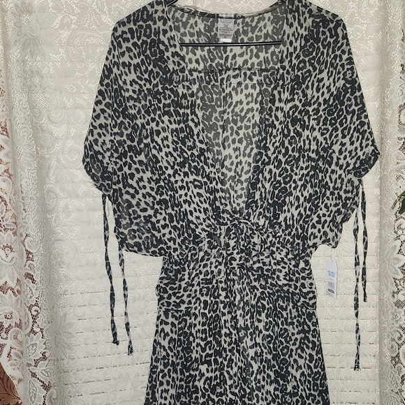 Time and Tru Dresses & Skirts - Leopard Print Women's KIMONO